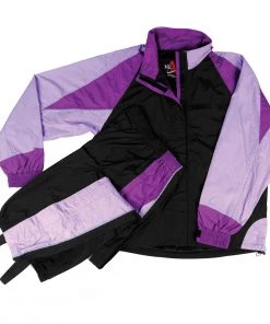 NexGen Ladies SH2332 Black And Purple Water Proof Rain Suit Rain Gear