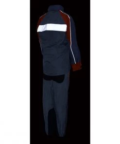 Milwaukee Leather SH2336SGO Women's Gray And Orange Rain Suit Water Resistant With Reflective Piping Rain Gear