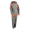 Milwaukee Leather SH2336SGO Women's Gray And Orange Rain Suit Water Resistant With Reflective Piping Rain Gear