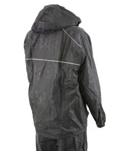 Rain Gear Milwaukee Leather SH2342 Women's Black Water Resistant Rain Suit With Reflective Butterflies