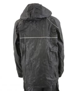 Rain Gear Milwaukee Leather SH2342 Women's Black Water Resistant Rain Suit With Reflective Butterflies