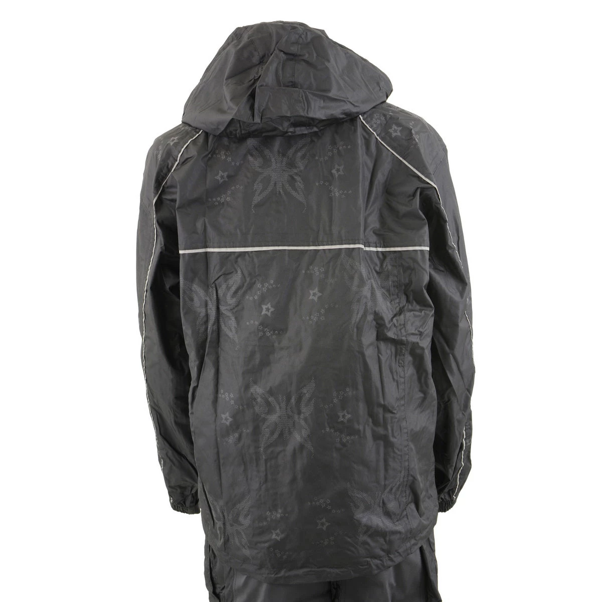 Rain Gear Milwaukee Leather SH2342 Women's Black Water Resistant Rain Suit With Reflective Butterflies
