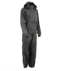 Rain Gear Milwaukee Leather SH2342 Women's Black Water Resistant Rain Suit With Reflective Butterflies