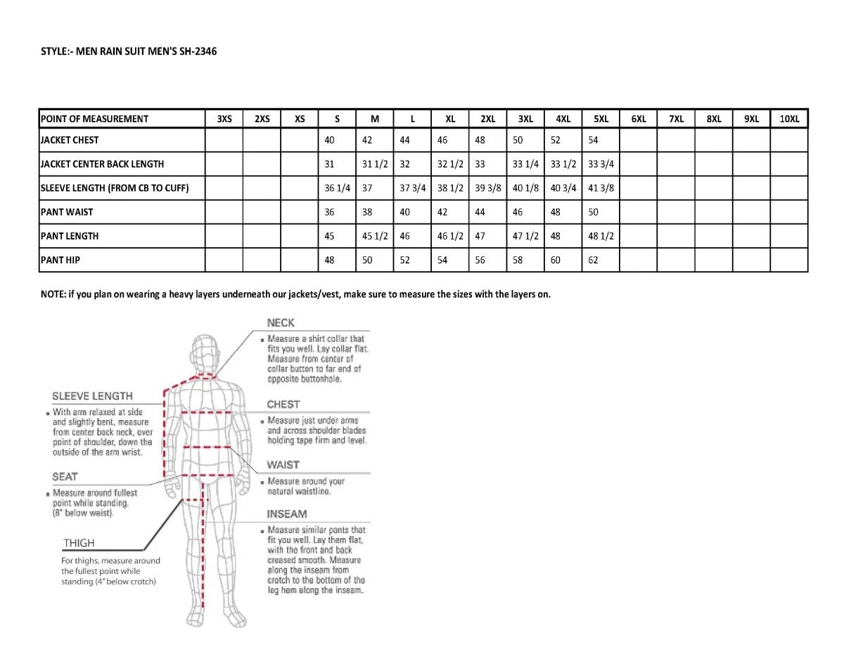 Riding Gear Milwaukee Leather SH2346SGO Men's Gray And Orange Water Resistant Rain Suit With Reflective Piping