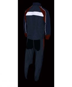 Riding Gear Milwaukee Leather SH2346SGO Men's Gray And Orange Water Resistant Rain Suit With Reflective Piping