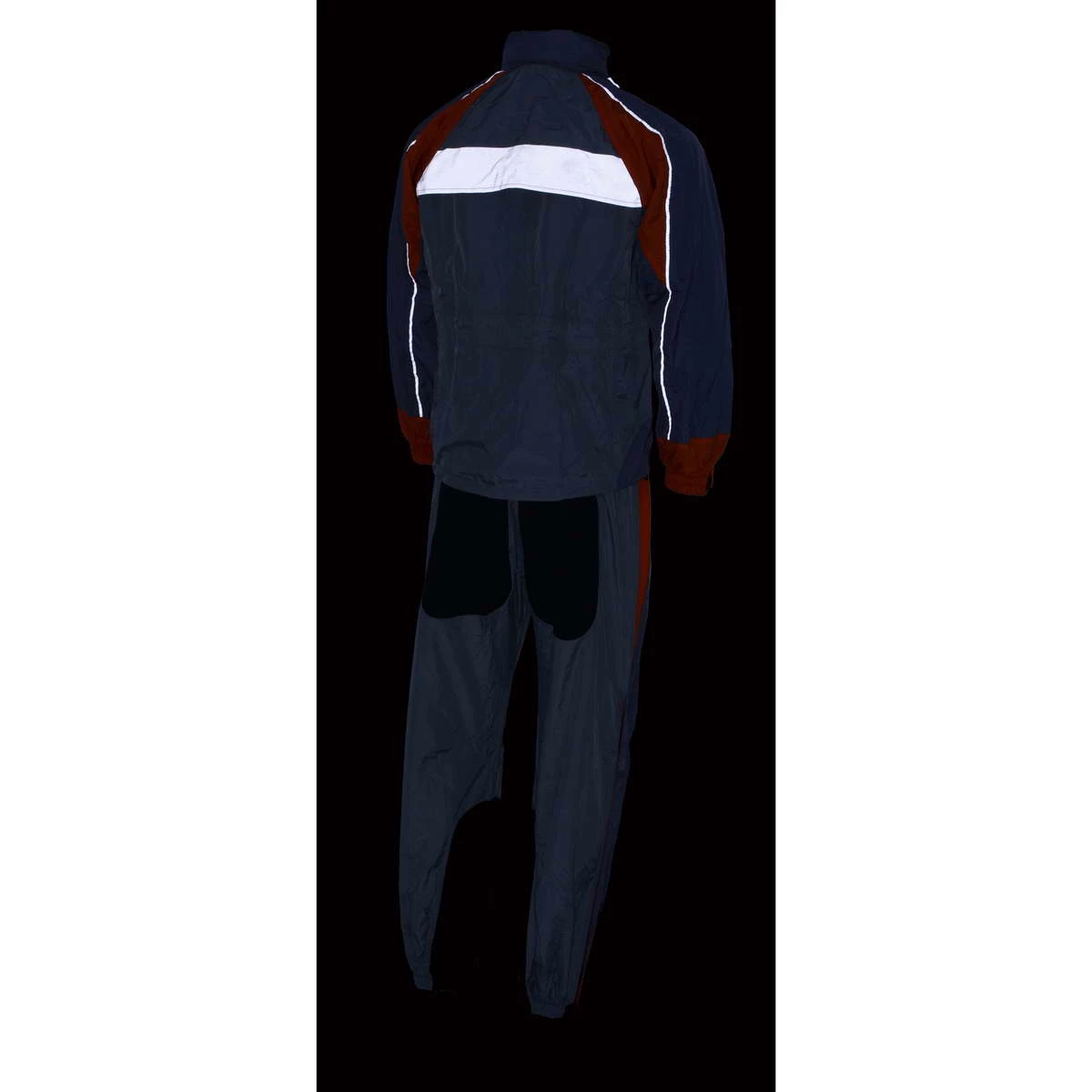 Riding Gear Milwaukee Leather SH2346SGO Men's Gray And Orange Water Resistant Rain Suit With Reflective Piping