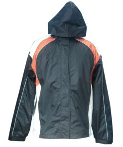 NexGen Ladies SH2349 Black, Beige And Orange Hooded Water Proof Rain Suit