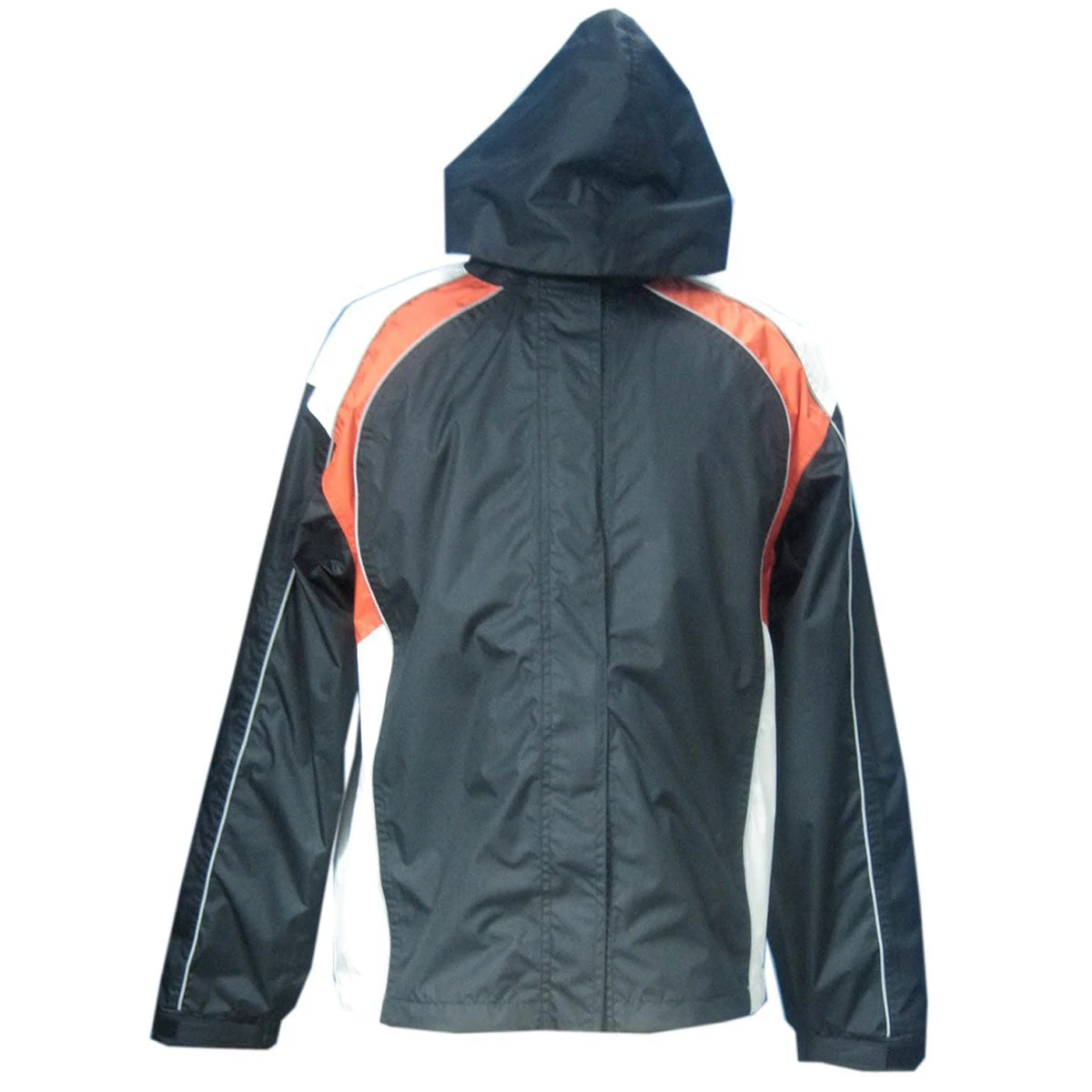 NexGen Ladies SH2349 Black, Beige And Orange Hooded Water Proof Rain Suit