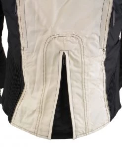 Milwaukee Leather SH2366 Ladies'Reflective Tribal' Black And Cream Armored Textile Jacket Motorcycle Jackets
