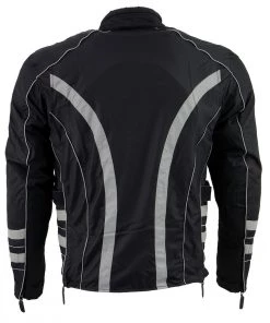 NexGen Men's SH2389 Black And Grey Armored Racer Jacket Motorcycle Jackets