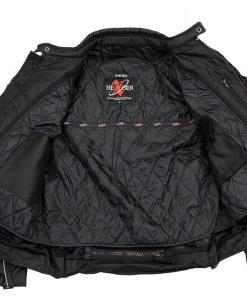 NexGen Men's SH2389 Black And Grey Armored Racer Jacket Motorcycle Jackets