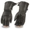 Milwaukee Leather SH292 Men's 'Flex Knuckles' Black Waterproof Leather Gauntlet Gloves Riding Gear