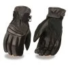 Xelement XG296 Men's Black Summer Leather And Mesh Racing Gloves Riding Gear