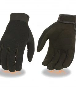 Xelement XG44612 Men's Black Textile Mechanics Gloves With Amara Bottom