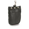 Milwaukee Leather SH509B Black Leather ‘Braided’ Belt Bag With Belt Clasp