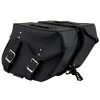 Xelement XH55201ZB Black Large PVC Zip-Off Throwover Motorcycle Saddlebags
