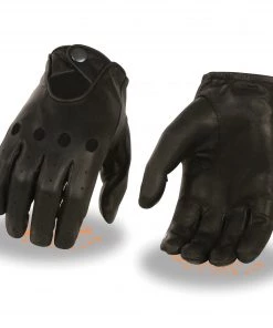 Riding Gear Milwaukee Leather SH729 Men's Black Unlined Leather Pro Driving Gloves