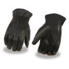 Milwaukee Leather SH734 Men's Black Leather Thermal Lined Gloves With Cinch Wrist