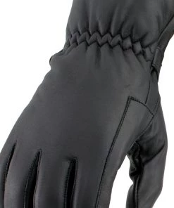 Riding Gear Milwaukee Leather SH376 Men's Black Classic Leather Gloves With Gel Palm