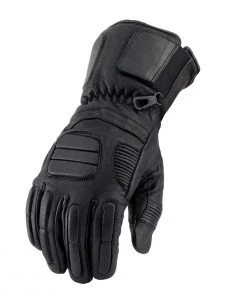 Milwaukee Leather SH752 Men's Black Breathable ‘Gauntlet’ Leather Gloves Riding Gear