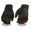Milwaukee Leather SH761 Men's Black Padded Knuckle Mechanics Gloves With Amara Palm