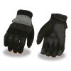 Riding Gear Milwaukee Leather SH76101 Men's Black And Grey Textile Motorcycle Gloves