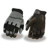 Milwaukee Leather SH791 Men's Black With Grey Mesh And Leather Racing Gloves Riding Gear