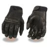 Milwaukee Leather SH802 Ladies Black Leather And Mesh Racing Gloves With Padding