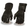 Riding Gear Milwaukee Leather SH813 Men's Black Leather Waterproof Gauntlet Gloves With Padded Panels