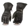 Milwaukee Leather SH815 Men's Black Leather Waterproof Gauntlet Gloves With Hard Knuckles Riding Gear