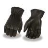 Riding Gear Milwaukee Leather SH858 Men's Black Deerskin Thermal Lined Gloves With Cinch Wrist