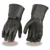 Riding Gear Milwaukee Leather SH864TH Men's Black Deerskin Thermal Lined Gauntlet Gloves
