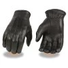 Milwaukee Leather SH865 Men's Black Welted Deerskin Thermal Lined Gloves Riding Gear