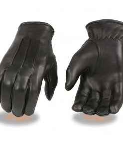 Milwaukee Leather SH865 Men's Black Welted Deerskin Thermal Lined Gloves Riding Gear