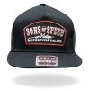 Riding Gear Hot Leathers SOA1010 Official Sons Of Speed Vintage Black Snap Back Hat
