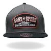 Hot Leathers SOA1011 Official Sons Of Speed Vintage Charcoal And Black Snap Back Hat