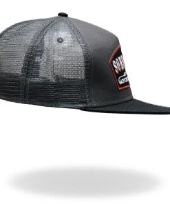 Hot Leathers SOA1011 Official Sons Of Speed Vintage Charcoal And Black Snap Back Hat