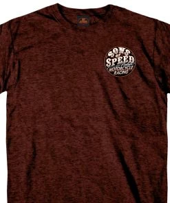 Hot Leathers SOM1003 Men's Official Sons Of Speed Vintage Motorcycle Racing Russet T-Shirt