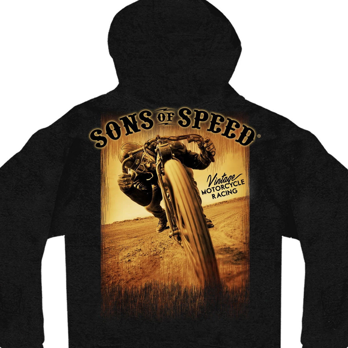 Motorcycle Jackets Hot Leathers SOM4028 Men's Official 2019 Sons Of Speed Fall Black Sweatshirt