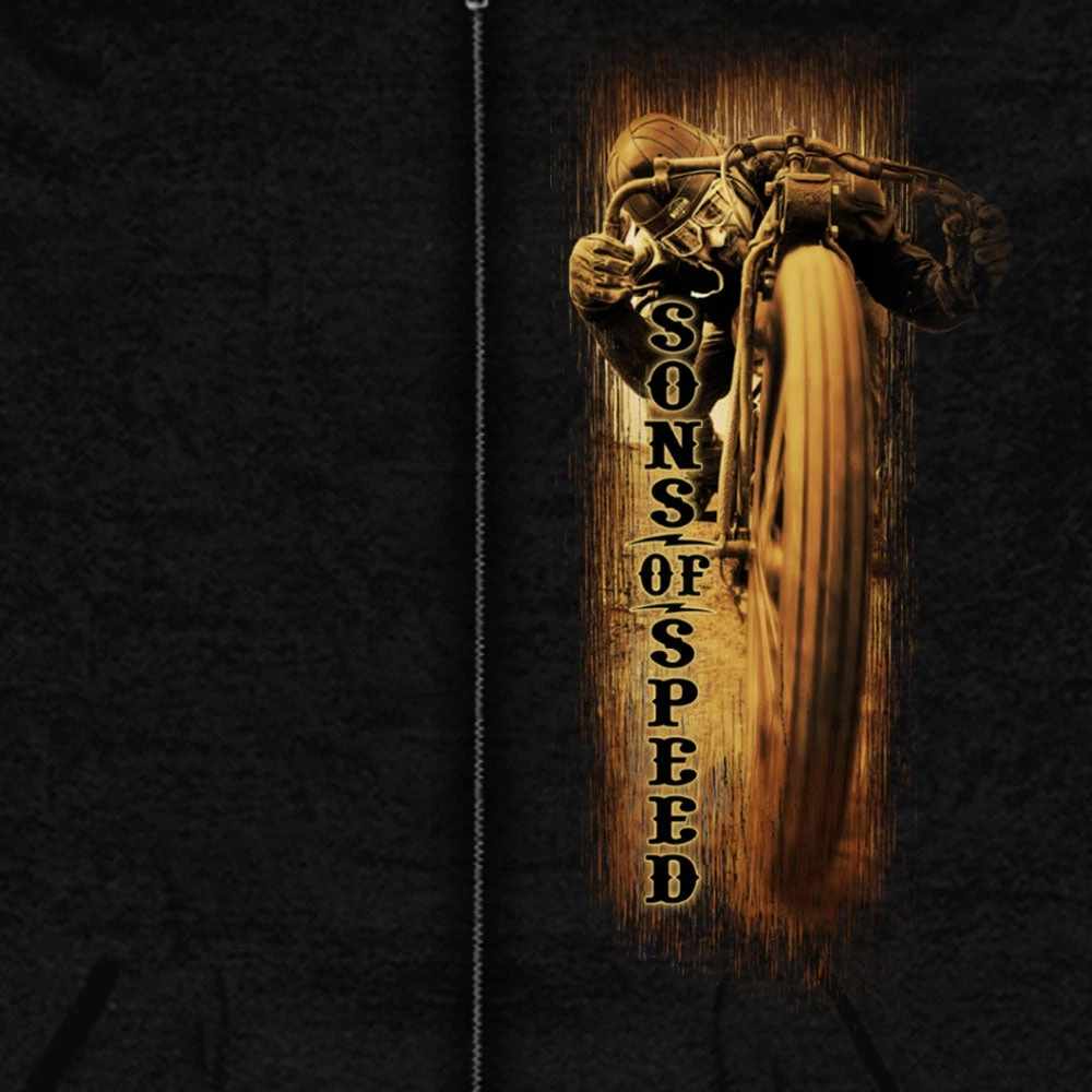 Motorcycle Jackets Hot Leathers SOM4028 Men's Official 2019 Sons Of Speed Fall Black Sweatshirt