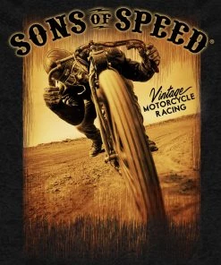 Motorcycle Jackets Hot Leathers SOM4028 Men's Official 2019 Sons Of Speed Fall Black Sweatshirt