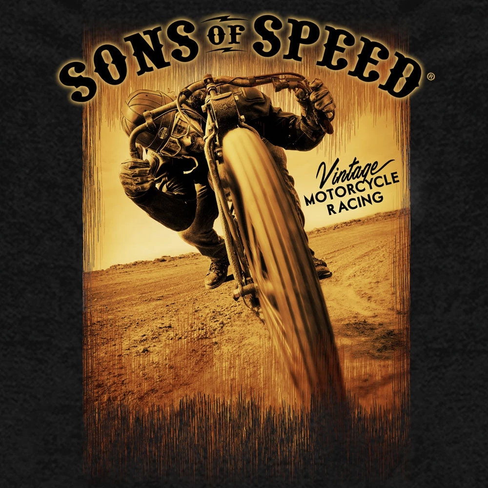 Motorcycle Jackets Hot Leathers SOM4028 Men's Official 2019 Sons Of Speed Fall Black Sweatshirt