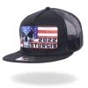 Riding Gear Hot Leathers SPA4271 Black 2022 Sturgis Patriot Skull Snapback Hat