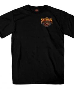 Hot Leathers Riding Gear 2022 Sturgis Motorcycle Rally SPB1005 Crazy Buffalo Men's Black T Shirt