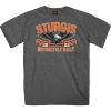 Hot Leathers 2022 Sturgis Motorcycle Rally SPB1023 Men’s Main Street Photo Heather Charcoal T Shirt