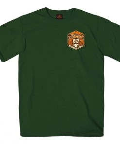 Hot Leathers 2022 Sturgis Motorcycle Rally SPB1032 Men’s 82nd Logo Forest Green T Shirt Riding Gear