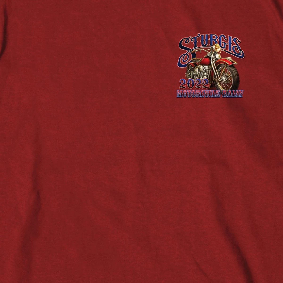 Hot Leathers 2022 Sturgis Motorcycle Rally SPB1034 Men’s Rushmore Cardinal T Shirt Riding Gear