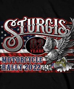 Hot Leathers Riding Gear 2022 Sturgis Motorcycle Rally SPB2017 Men's Black Freedom Ride Long Sleeve
