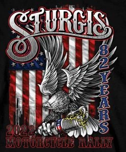 Hot Leathers Riding Gear 2022 Sturgis Motorcycle Rally SPB2017 Men's Black Freedom Ride Long Sleeve