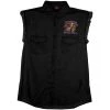 Hot Leathers 2022 Sturgis Motorcycle Rally SPB5033 Rushmore Men's Sleeveless Black Denim Shirt